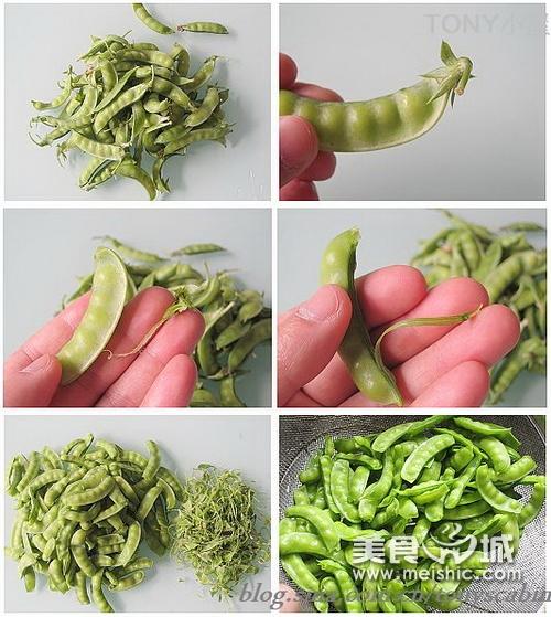 豌豆炒春笋的做法