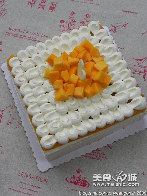 芒果百香果冻芝士蛋糕