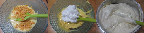 芒果百香果冻芝士蛋糕步骤1-3