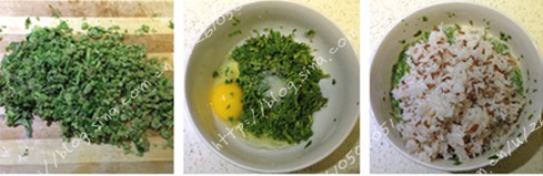 香椿鸡蛋糙米饭步骤3-4