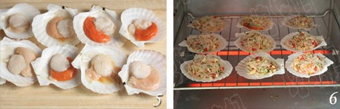 剁椒蒜蓉烤扇贝的做法步骤5-6