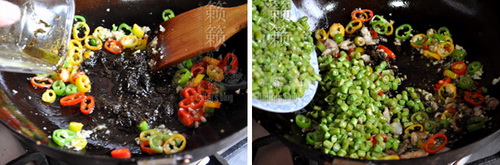 橄菜煸豇豆碎步骤5-6