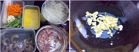 咖喱虾仁炒米粉步骤1-2