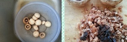 芝士鹌鹑蛋�h蘑菇的做法步骤1-2