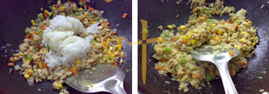 咖喱湿炒饭步骤5-6