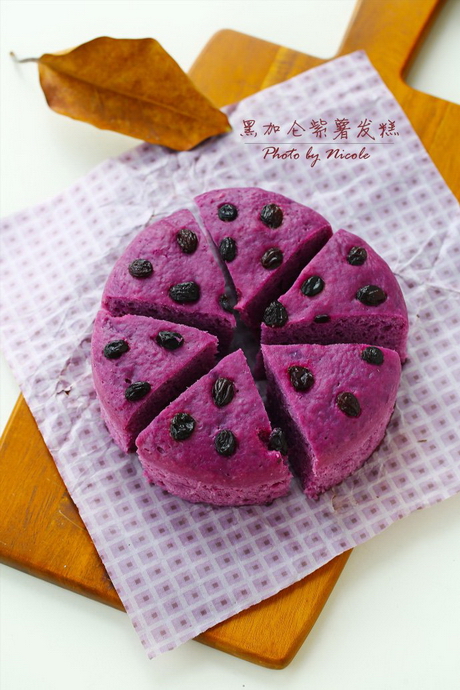 黑加仑紫薯发糕的做法