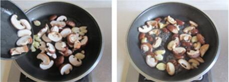 香菇炒白菜的做法步骤3-4