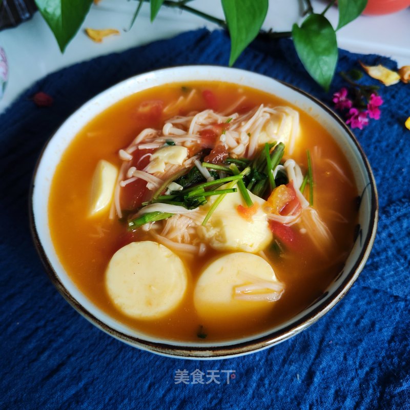 茄汁豆腐菌菇汤